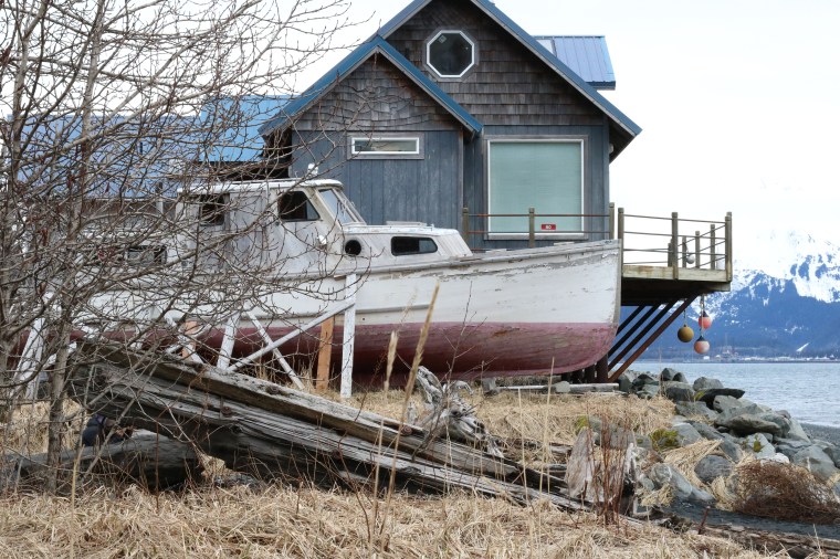 Beached boat in Seward, Alaska. Photo by Kelly Ireland. 