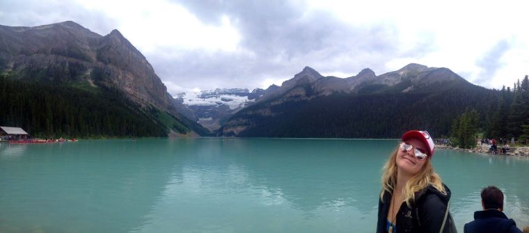 Monika at Lake Louise in Banff National Park in Alberta, Canada. Photo courtesy of Monika Fleming. 
