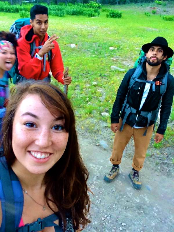 Kendyl, Julia, BLANK and BLANK on Donner's Pass to the Peter Grubb Hut on the Pacific Crest Trail. Photo courtesy of Kendyl Murakami.