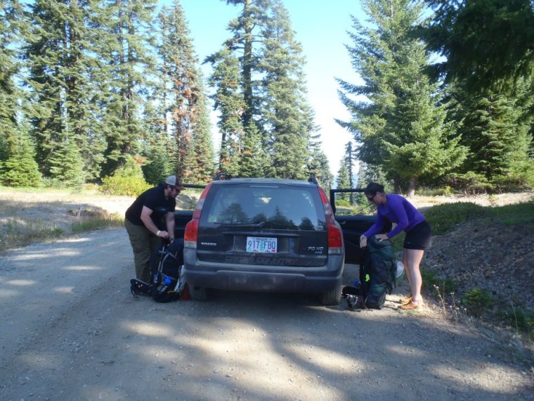 Matt and Molly starting their journey on the Pacific Crest Trail. 